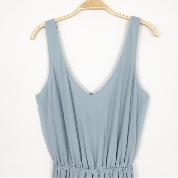 Show Me Your Mumu Kendall Maxi Dress Steel Blue Chiffon Size Medium - Picture 5 of 10